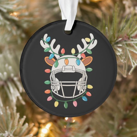 Voetbalhelm Kerstverlichting Rendier Kerstmis Ornament (Boom)