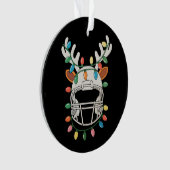 Voetbalhelm Kerstverlichting Rendier Kerstmis Ornament (voorkant)