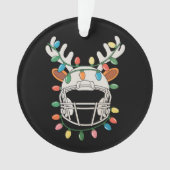 Voetbalhelm Kerstverlichting Rendier Kerstmis Ornament (voorkant)