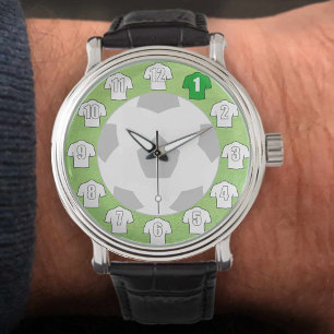 Voetbalhorloge - met witte shirts horloge