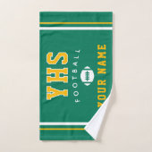 Voetbalicoon, aangepaste naam & school, teamcadeau handdoek (Handdoek)