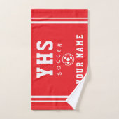 Voetbalicoon, aangepaste naam & school, teamcadeau handdoek (Handdoek)