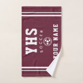 Voetbalicoon, aangepaste naam & school, teamcadeau handdoek (Handdoek)
