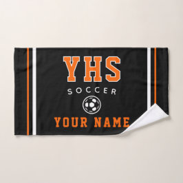 Voetbalicoon, aangepaste naam & school, teamcadeau handdoek