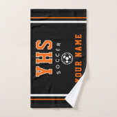 Voetbalicoon, aangepaste naam & school, teamcadeau handdoek (Handdoek)