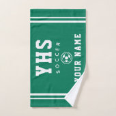 Voetbalicoon, aangepaste naam & school, teamcadeau handdoek (Handdoek)