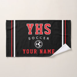 Voetbalicoon, aangepaste naam & school, teamcadeau handdoek