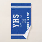 Voetbalicoon, aangepaste naam & school, teamcadeau handdoek (Handdoek)