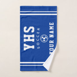 Voetbalicoon, aangepaste naam & school, teamcadeau handdoek