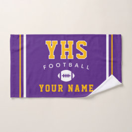 Voetbalicoon, aangepaste naam & school, teamcadeau handdoek
