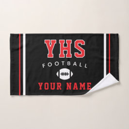 Voetbalicoon, aangepaste naam & school, teamcadeau handdoek