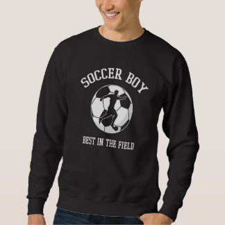 Voetbaljongen beste teamspeler op het veld trui
