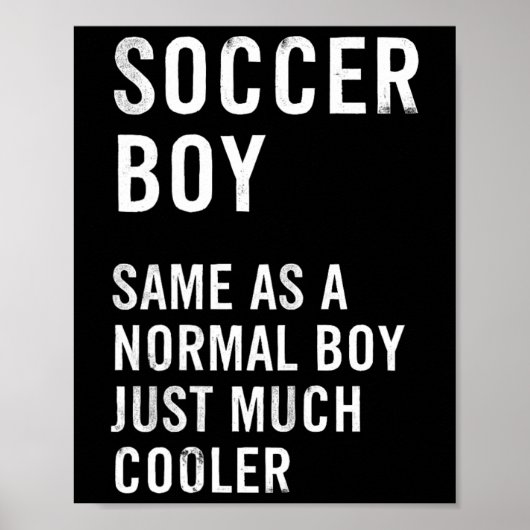 Voetbaljongen Definitie Grappig Poster (Voorkant)