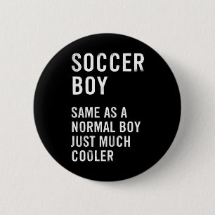 Voetbaljongen Definitie Grappig  Ronde Button 5,7 Cm