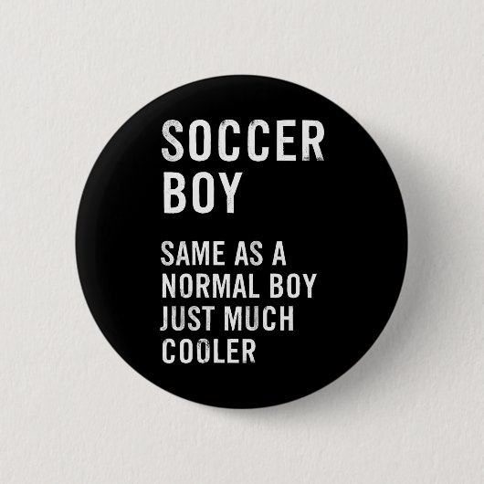 Voetbaljongen Definitie Grappig Ronde Button 5,7 Cm (Voorkant)