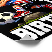 Voetbaljongen Het is mijn 7e verjaardag Amerikaans Poster (Hoek)