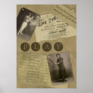 voetbalkafdruk voor vrouwen poster