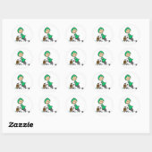 voetbalkdrie ronde sticker (Vel)