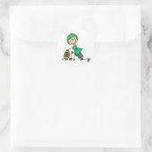 voetbalkdrie ronde sticker (Tas)