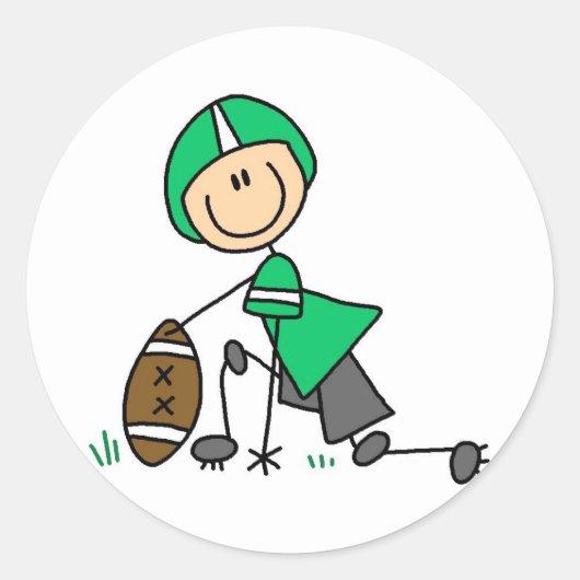 voetbalkdrie ronde sticker (Voorkant)
