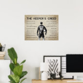 Voetbalkeeper gepersonaliseerde Keeper's Creed Poster (Thuiskantoor)
