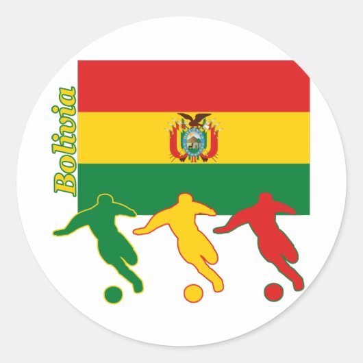 Voetbalken - Bolivia Ronde Sticker (Voorkant)