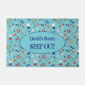 Voetbalken met Football uit de slaapkamer Deurmat (Voorkant)