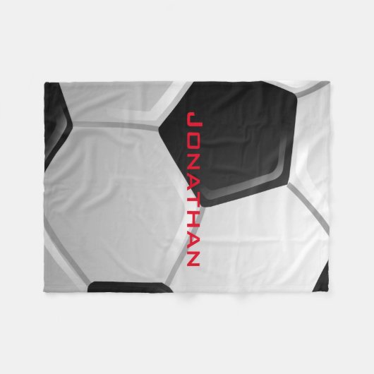 Voetbalket voor voetbalontwerp fleece deken (Voorkant (Horizontaal))