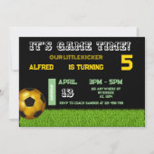 Voetbalkicker Uitnodiging Verjaardag (Voorkant)