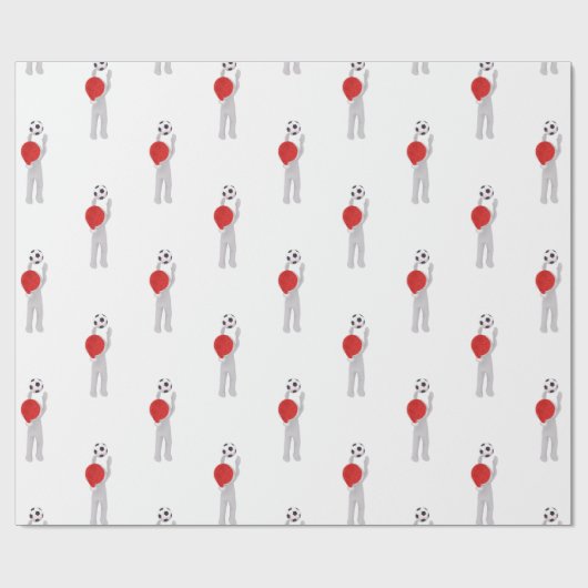 voetbalklaus cadeaupapier (Vlak)