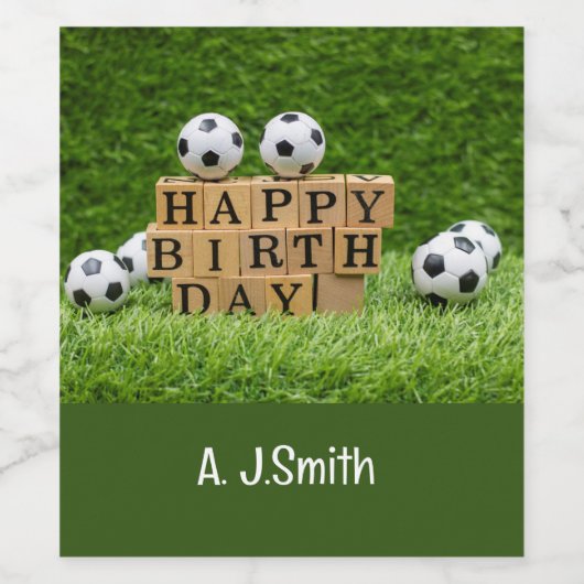 Voetbalkoorts Extravaganza: grasveld Wijn Etiket (Enkel label)