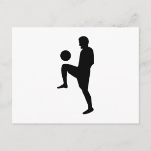 Voetbalksilhouet Briefkaart