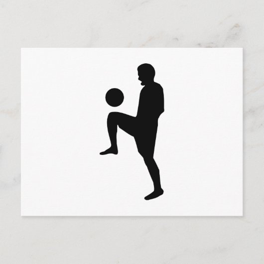 Voetbalksilhouet Briefkaart (Voorkant)