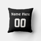 Voetbalkussen met Jouw naam, AANTAL, Teamkleuren Kussen (Achterkant)