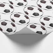 Voetballen Cadeaupapier (Hoek)