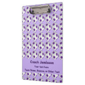 Voetballen, coachnaam, Paars en wit Klembord (Links)