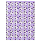 Voetballen, coachnaam, Paars en wit Klembord (Achterkant)