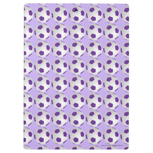 Voetballen, coachnaam, Paars en wit Klembord (Achterkant)