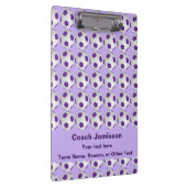 Voetballen, coachnaam, Paars en wit Klembord (Rechts)