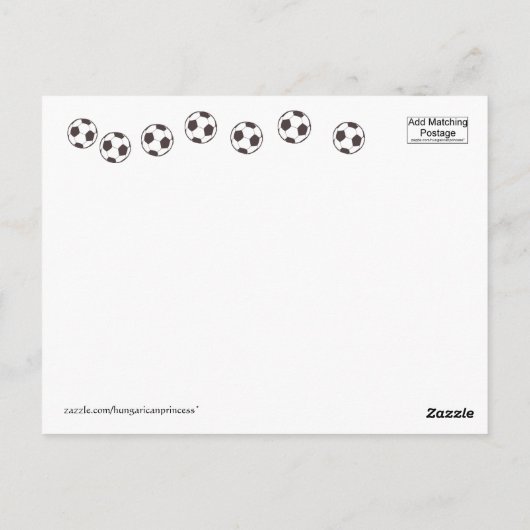 Voetballen-Dank u Briefkaart (Achterkant)