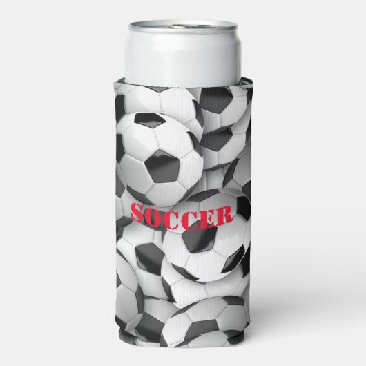 Voetballen Design Seltzer Koelbox Blikjeskoeler (Seltzer Voorkant)