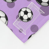 voetballen en doelstellingen Paarse vlootswand Fleece Deken (Hoek)