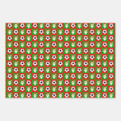 Voetballen en Kerstmis met kerstmis Inpakpapier Vel (Voorkant)
