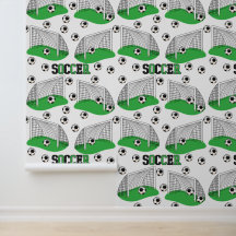 Voetballen en Net Text Art Sportpatroon