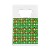 Voetballen en rode hartentekening creditkaart flessenopener (Achterkant)