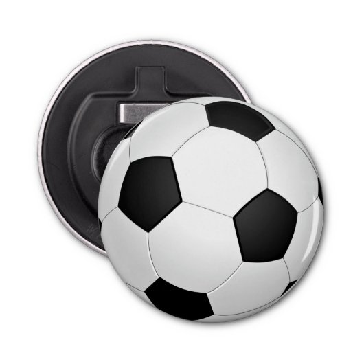 Voetballen flesopener button flesopener (Voorkant)