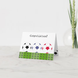 Voetballen - Gefeliciteerd Kaart