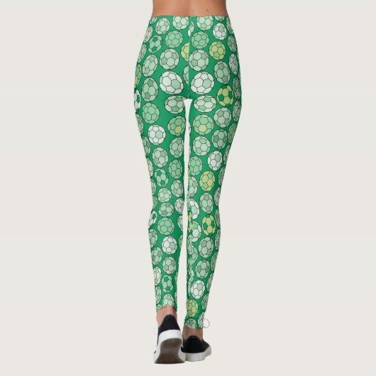 Voetballen Groen Leggings (Achterkant)