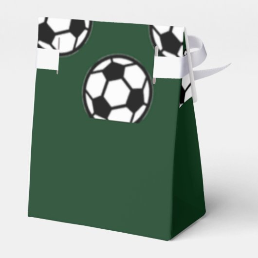 Voetballen groen patroon bedankdoosjes (Achterkant)
