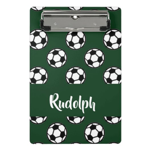Voetballen groen patroon mini klembord (Voorkant)